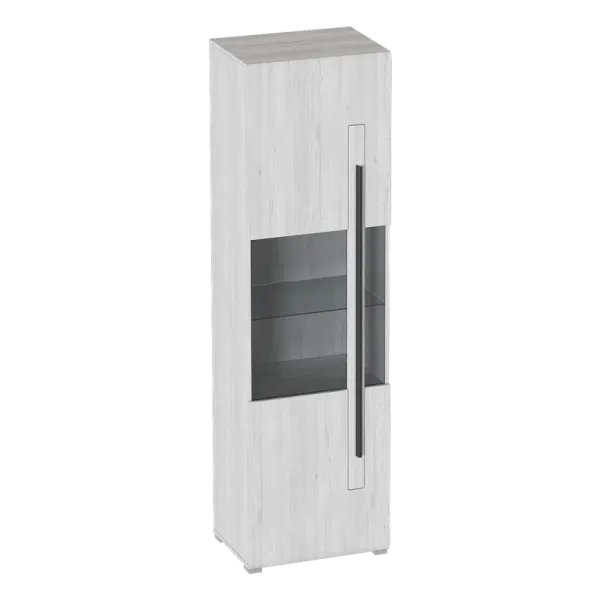 Шкаф-витрина однодверный "Ницца" гостиная дуб Винтерберг